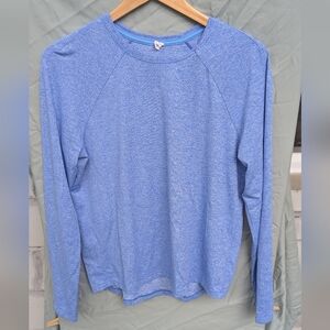 Lululemon Women's Blue Longsleeve Size 8 Like New. Liscence To Train In Heather